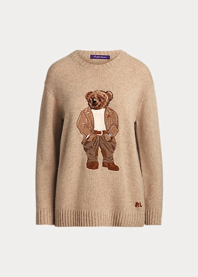 Shop Ralph Lauren Bedford Bear Sweater In Honey