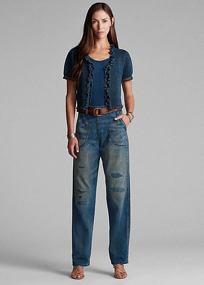 Shop Double Rl Repaired Straight Jean In Keiran Wash