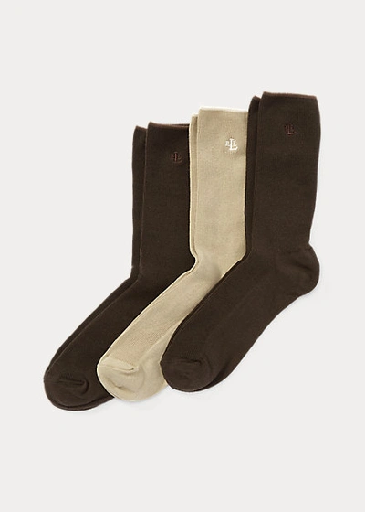 RALPH LAUREN STRETCH TROUSER SOCK 3-PACK 0040519605