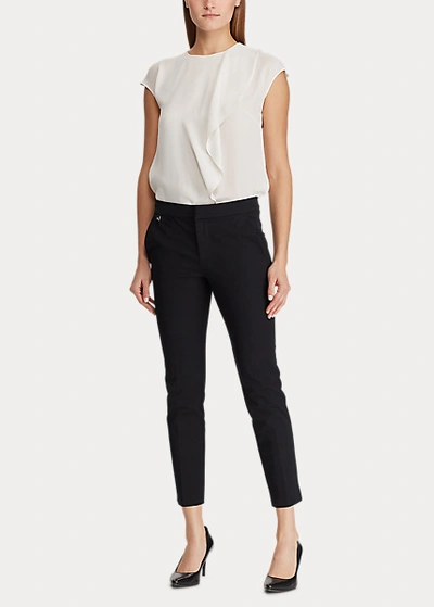 Shop Lauren Ralph Lauren Stretch Cotton Skinny Pant In Black