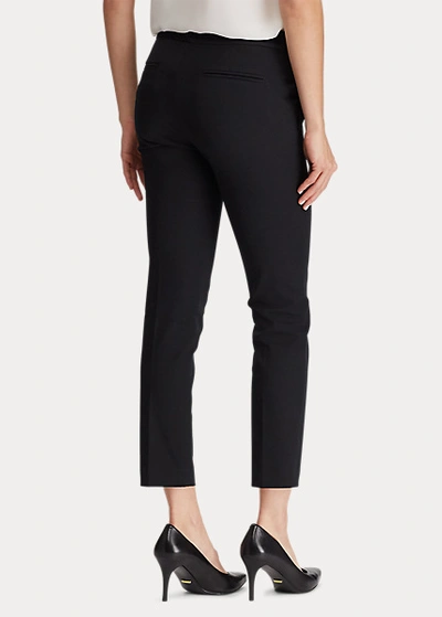Shop Lauren Ralph Lauren Stretch Cotton Skinny Pant In Black
