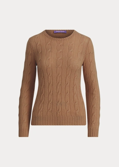 Shop Ralph Lauren Cable-knit Cashmere Sweater In Lux Navy