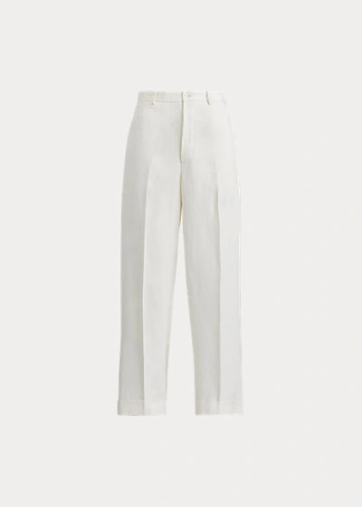 Shop Ralph Lauren Gemma Linen Pant In Ivory