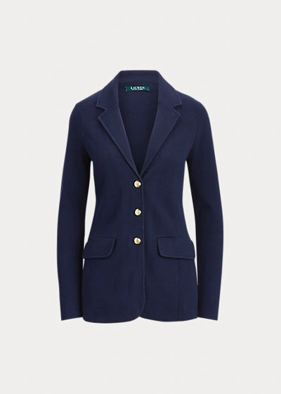 Ralph Lauren Cotton-blend Blazer In Polo Black