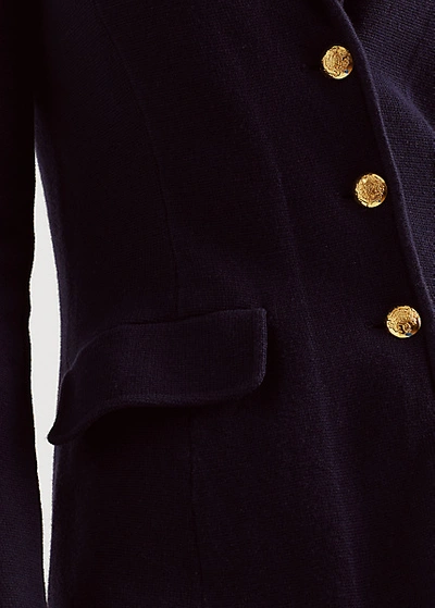 Ralph Lauren Cotton-blend Blazer In Polo Black