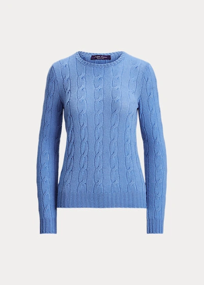 Shop Ralph Lauren Cable-knit Cashmere Sweater In Mint Green
