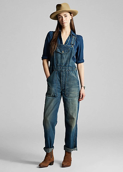 Shop Double Rl Denim Overall In Jamie Wash