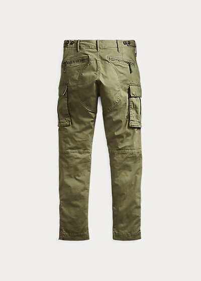 Shop Double Rl Stretch Skinny Cargo Pant In Olive