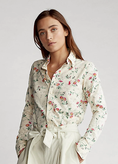 Shop Ralph Lauren Floral Cotton Oxford Shirt In Spring Daisy Print