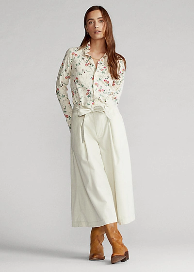 Shop Ralph Lauren Floral Cotton Oxford Shirt In Spring Daisy Print