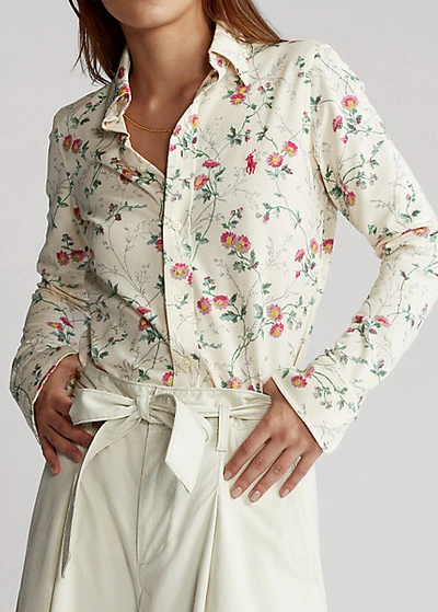 Shop Ralph Lauren Floral Cotton Oxford Shirt In Spring Daisy Print