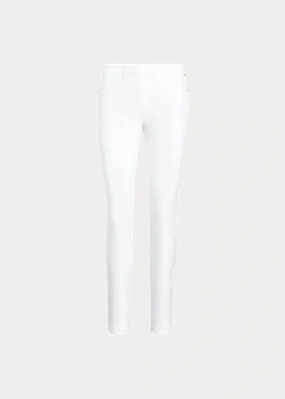 Shop Ralph Lauren Stretch Athletic Pant In Pure White