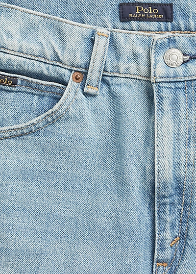 Shop Ralph Lauren Laight Cropped Flare Jean In Light Indigo