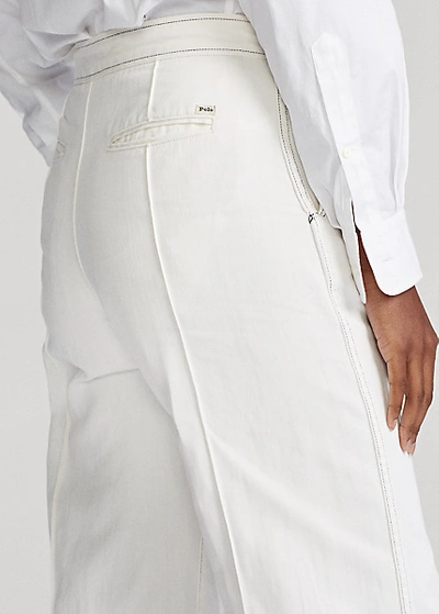 Shop Ralph Lauren Margery Wide-leg Jean In Ivory