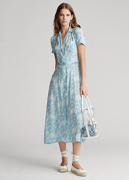 ralph lauren floral midi dress