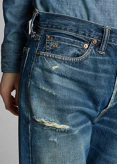 Shop Double Rl Boy Fit Straight Jean In Austin Wash