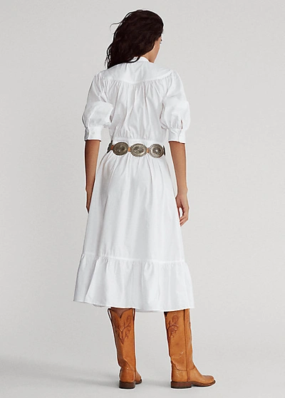 Ralph Lauren Cotton Broadcloth Dress In White | ModeSens