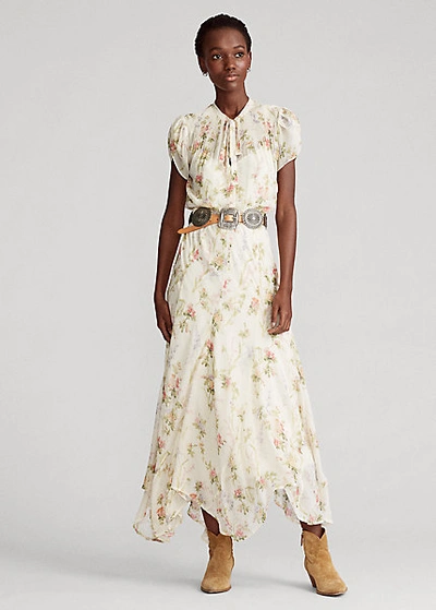 Ralph Lauren Floral Georgette Dress In Wc Landscape Floral | ModeSens