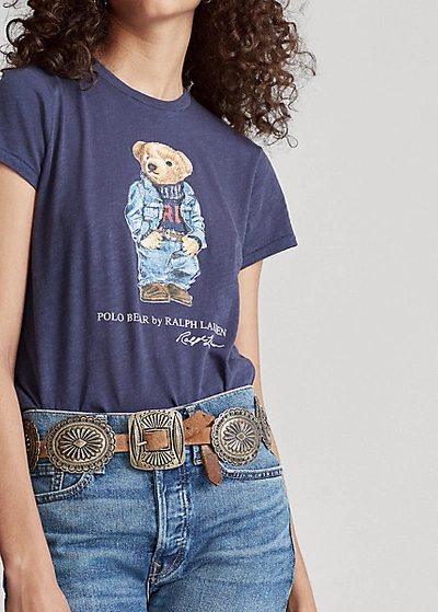 Shop Ralph Lauren Polo Bear Crewneck Tee In Classic Royal