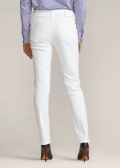 Shop Ralph Lauren 160 Slim Jean In Rinsed White