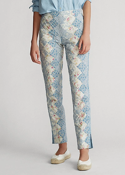 Shop Ralph Lauren Patchwork Cotton Pant In Patchwork Multi