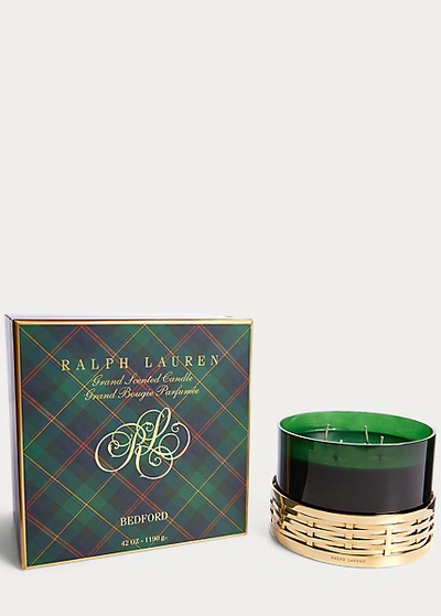 Shop Ralph Lauren Bedford Grand Candle In Green