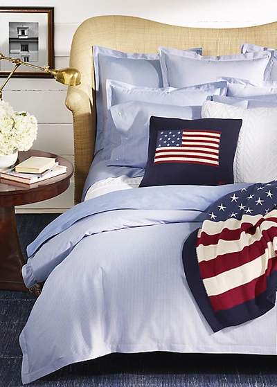 Polo Ralph Lauren Rl Flag Cotton Throw Blanket In Multi