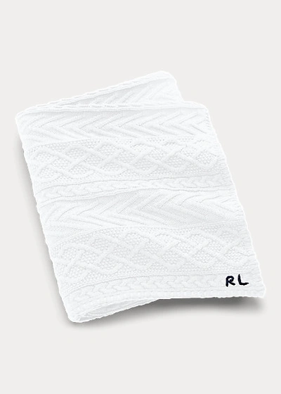 Shop Ralph Lauren Highland Throw Blanket In White