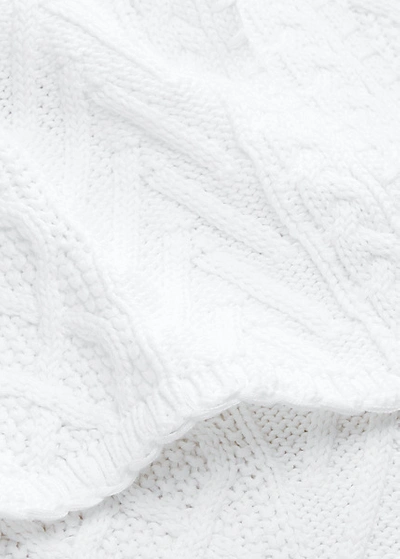 Shop Ralph Lauren Highland Throw Blanket In White