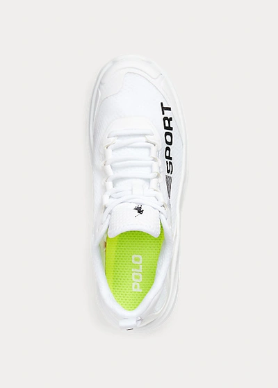 Shop Polo Ralph Lauren Polo Sport Tech Racer Sneaker In White/black