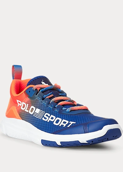 Shop Polo Ralph Lauren Logo Tech Racer Sneaker In Ombre