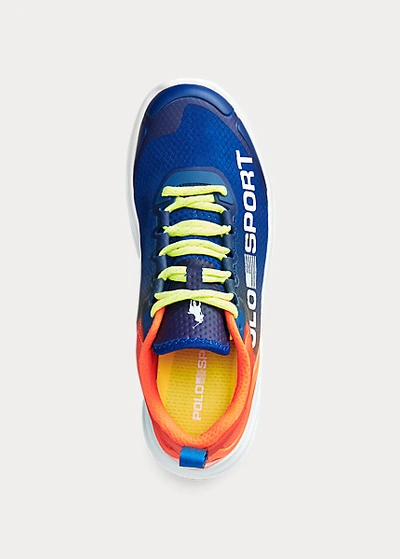 Shop Polo Ralph Lauren Logo Tech Racer Sneaker In Ombre