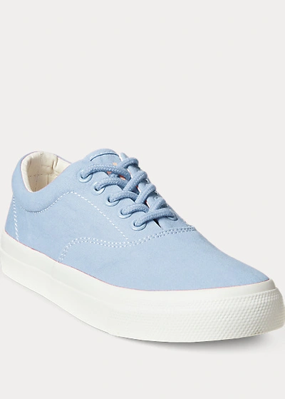 Ralph Lauren Bryn Canvas Sneaker In Light Blue | ModeSens
