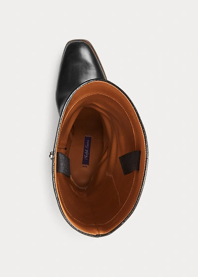 Shop Ralph Lauren Renley Calfskin Boot In Black