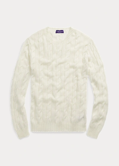Shop Ralph Lauren Cable-knit Cashmere Sweater In Royal Blue