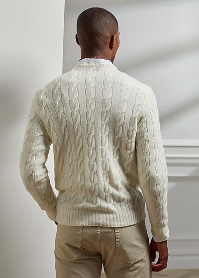 Shop Ralph Lauren Cable-knit Cashmere Sweater In Royal Blue