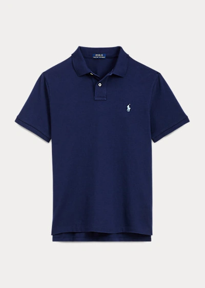 Shop Polo Ralph Lauren The Iconic Mesh Polo Shirt In Pacific Royal