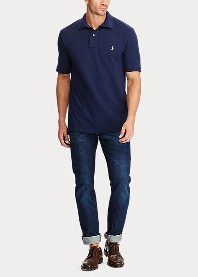 Shop Polo Ralph Lauren The Iconic Mesh Polo Shirt In Pacific Royal