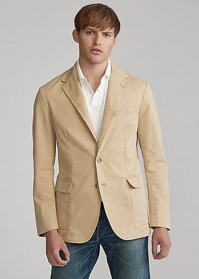 Shop Ralph Lauren Polo Unconstructed Tailored Chino Jacket In Monument Tan