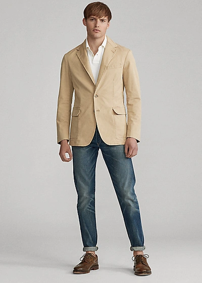 Shop Ralph Lauren Polo Unconstructed Tailored Chino Jacket In Monument Tan