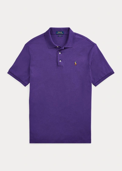 Shop Polo Ralph Lauren Soft Cotton Polo Shirt In French Navy