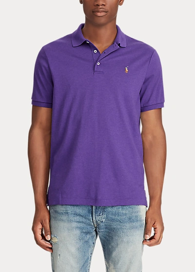 Shop Polo Ralph Lauren Soft Cotton Polo Shirt In French Navy