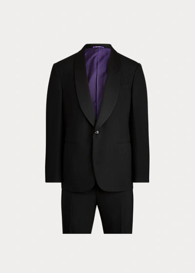 Shop Ralph Lauren Gregory Hand-tailored Wool Shawl Tuxedo In Black