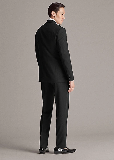 Shop Ralph Lauren Gregory Hand-tailored Wool Shawl Tuxedo In Black