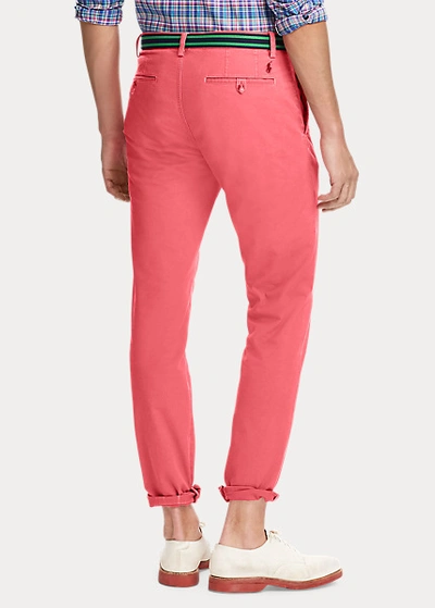 Shop Ralph Lauren Stretch Straight Fit Washed Chino Pant In Classic Wine