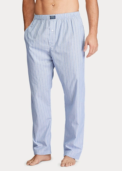 Polo Ralph Lauren Striped Cotton Pajama Pant In Andrew Stripe/cruise Navy