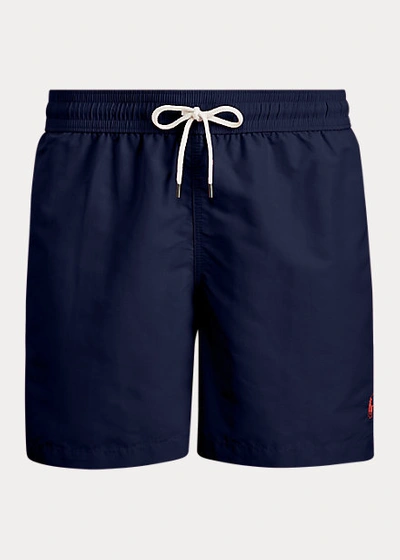 Shop Ralph Lauren 5.75-inch Traveler Classic Swim Trunk In Hammond Blue