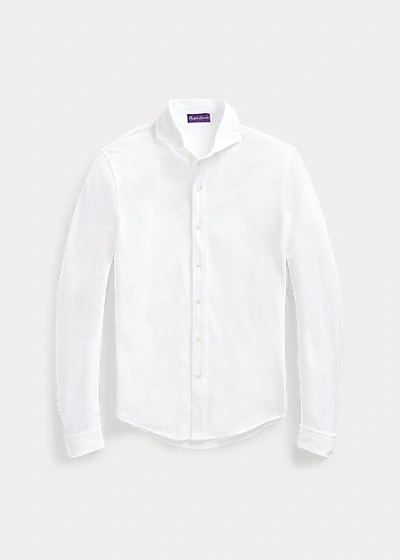 Shop Ralph Lauren Keaton Washed Piqué Shirt In Classic Lavender
