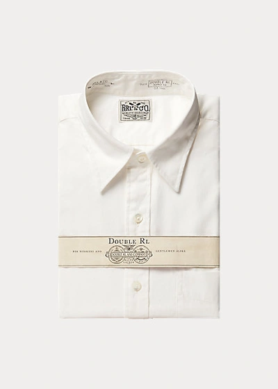 Double Rl Cotton Oxford Dress Shirt In White