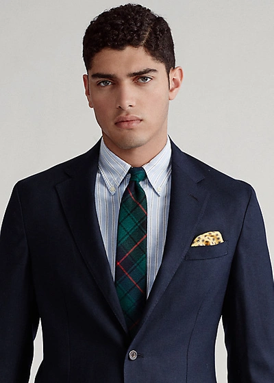 Shop Ralph Lauren Polo Soft Tailored Wool Oxford Jacket In Navy